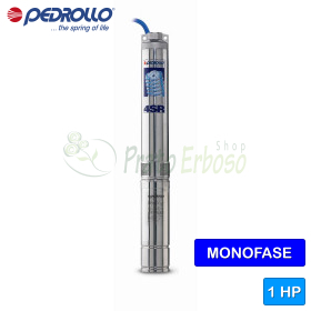 4SRm 1/20 S-PD - 1 HP single-phase electric submersible pump - Pedrollo