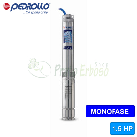 4SRm 1/29 S-PD - Elettropompa sommersa monofase da 1.5 HP Pedrollo - 1