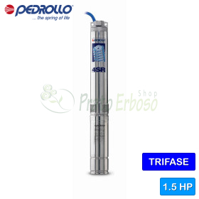 4SR 1/29 S-PD - 1.5 HP three-phase electric submersible pump Pedrollo - 1