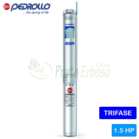 4SR 1.5/22 S-PS - 1.5 HP three-phase electric submersible pump Pedrollo - 1
