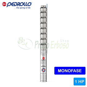 Bomba sumergible monofásica 4HRm 10/5 - PS - 1 HP Pedrollo - 1