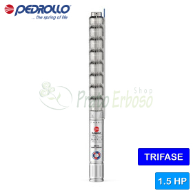 4HR 10/7 - PS - 1.5 HP three-phase electric submersible pump - Pedrollo