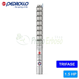 4HR 14/6 - PS - 1.5 HP three-phase electric submersible pump - Pedrollo