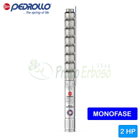 Bomba sumergible monofásica 4HRm 18/6 - PS - 2 HP Pedrollo - 1