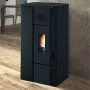Noa - Estufa de pellets negra gofrada de 6,3 Kw Punto Fuoco - 2