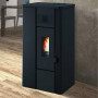 Noa - 6.3 Kw embossed black pellet stove