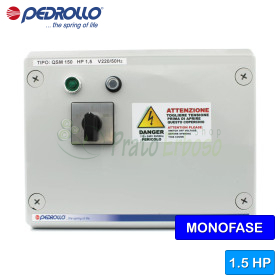 QSM 150 - Electric panel for 1.5 HP single-phase electric pump Pedrollo - 1