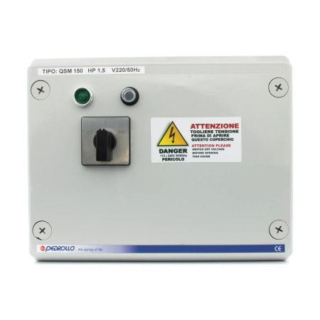 QSM 150 - Electric panel for 1.5 HP single-phase electric pump Pedrollo - 1