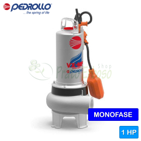 VXm 10/35-MF - Bomba eléctrica para aguas residuales VORTEX monofásica de 1 HP Pedrollo - 1