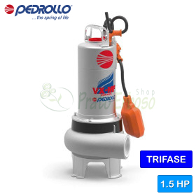 VX 15/35-MF - pompë elektrike e ujërave të zeza VORTEX trefazore 1,5 HP Pedrollo - 1