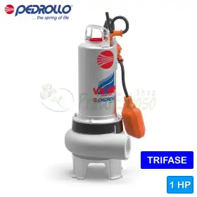 VX 10/50-MF - Elettropompa per acque luride VORTEX trifase da 1 HP