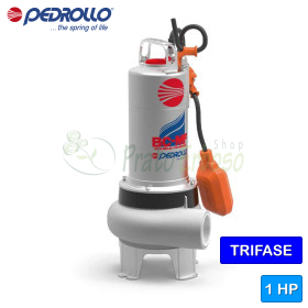 BC 10/50-MF - Electrobomba BICOCANAL trifásica de 1 HP para aguas residuales