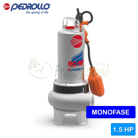 BCm 15/50-MF - Elettropompa per acque luride BICANALE monofase da 1.5 HP Pedrollo - 1