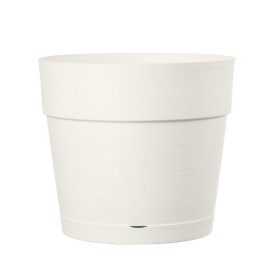 SAVE R POT white - vază albă rotundă de 24,5 cm