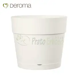 SAVE R POT white - vază albă rotundă de 24,5 cm