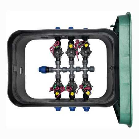 PA-DV-6-9V - Assembled 1" 6 zone sump