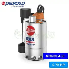 RXm 3/20 - GM (5m) - Electrobomba monofásica VORTEX de 0,75 HP para