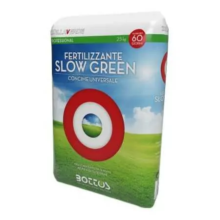 Slow Green 22-5-10 + 2 MgO - Engrais pour pelouse 25 Kg Bottos - 1