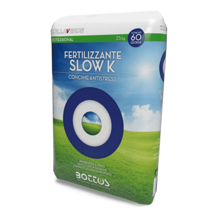 Slow K 13-5-20 + 2 MgO - Fertilizante para el césped de 25 Kg Bottos - 1