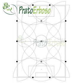 13 Proiect de irigare fotbal cu aspersoare cu iarbă naturală Prato Erboso - 1