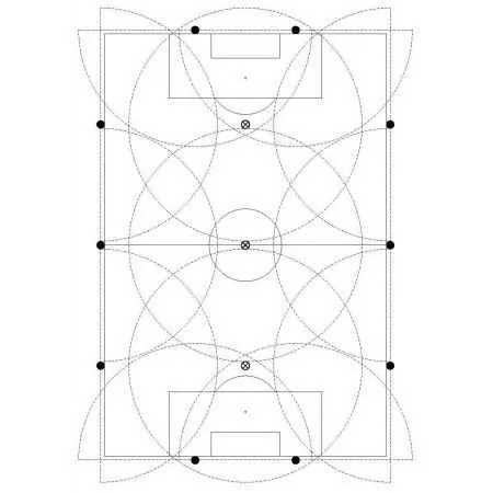 13 Sprinkler-Naturrasen-Fußballbewässerungsprojekt