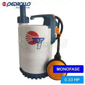 TOP 1 (10 m) – elektrische Entwässerungspumpe mit 0,33 PS für klares Wasser Pedrollo - 1
