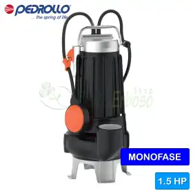 MCm 15/45 - 1.5 HP SINGLE-PHASE DOUBLE-CHANNEL ELECTRIC PUMPS FOR SEWAGE Pedrollo - 1