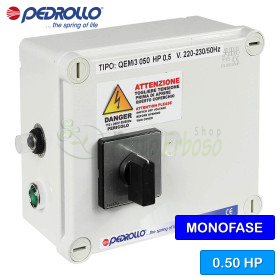 QEM/3-050 - Electrical panel for single-phase electric pump 0.50 HP Pedrollo - 1