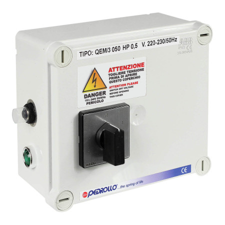 QEM/3-050 - Tableau électrique pour électropompe monophasée 0,50 HP