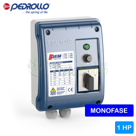 QEM 100 – Schalttafel für einphasige Elektropumpe mit 1 PS Pedrollo - 1