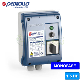 QEM 150 - Quadro elettrico per elettropompa monofase 1.5 HP Pedrollo - 1