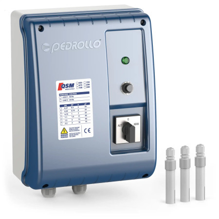 QSM 050 – Schalttafel für einphasige Elektropumpe 0,50 PS Pedrollo - 1