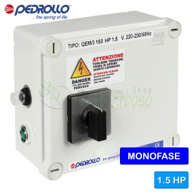 QEM/3-150 - Electrical panel for single-phase 1 HP electric pump Pedrollo - 1