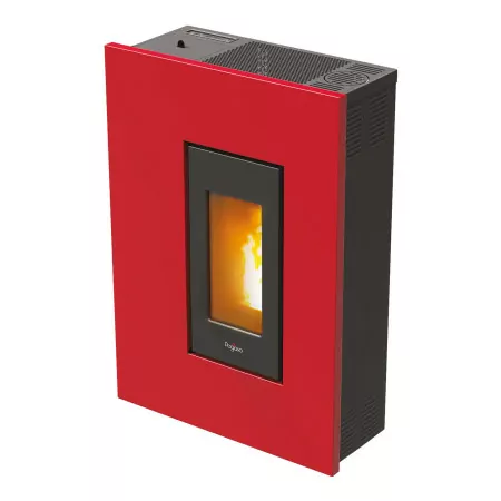 Madison 5 - Stufa a pellet da 5 Kw rosso Pegaso - 1