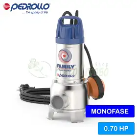 FAMILIA - Bomba eléctrica sumergible monofásica de 0,70 HP