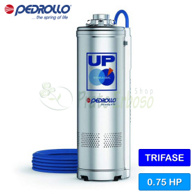 UP 4/3 (10m) - Elettropompa sommersa trifase 400 V da 0.75 HP