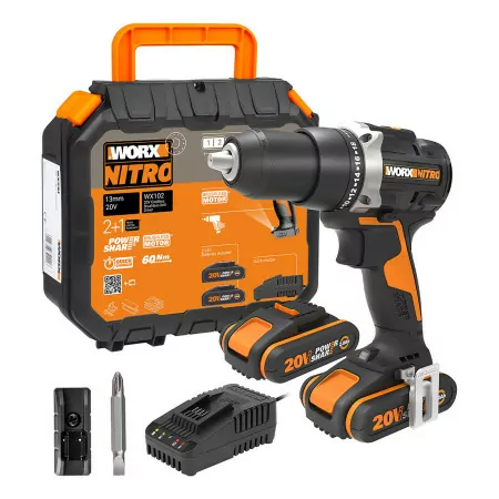 Taladro atornillador inalámbrico WX102 de 20 V Worx - 1