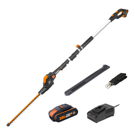 WG252E - Telescopic hedge trimmer with 20V battery Worx - 1