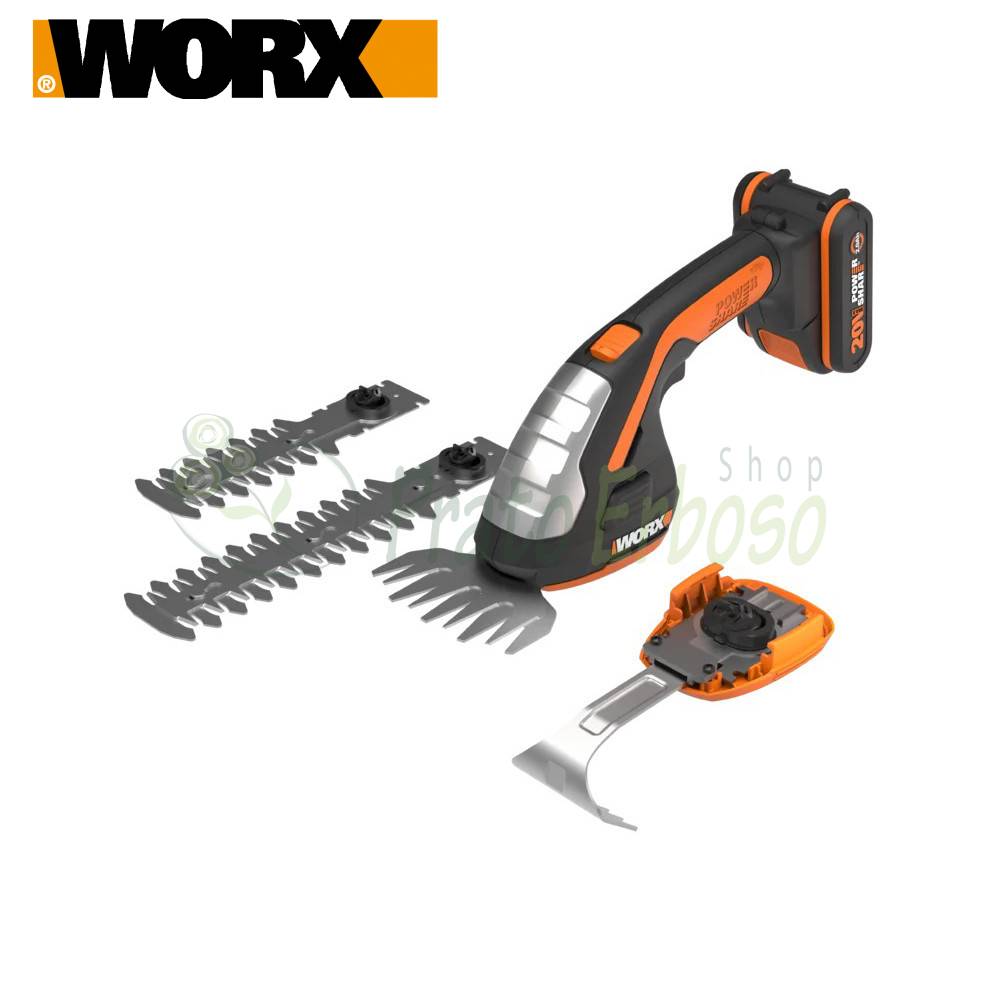 Taille-Haie & Cisaille à Gazon 2 En 1 Sans Fil - Compatible Batterie Dewalt 20V - 2 Lames Interchangeables - Léger Et Ergonomique