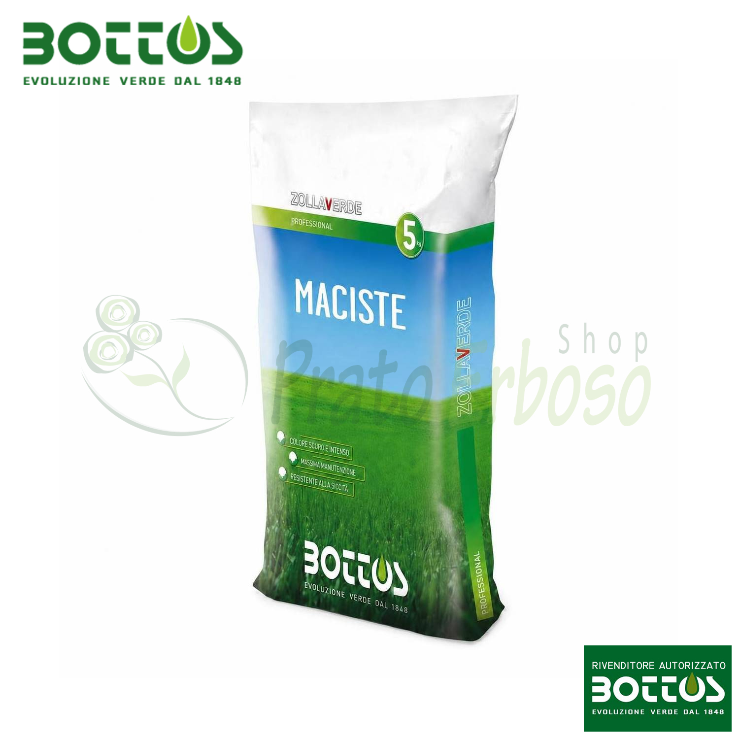 Semi Per Prato Bottos MACISTE - 2 Confezioni Da 1kg, Tappeto Erboso Estate - Foto 2