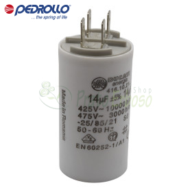14 F – 14 Mikrofarad 450 VL Kondensator Pedrollo - 1