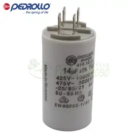 14 F – 14 Mikrofarad 450 VL Kondensator Pedrollo - 1