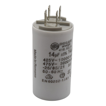 14 F - 14 micro farad 450 VL condensator Pedrollo - 1