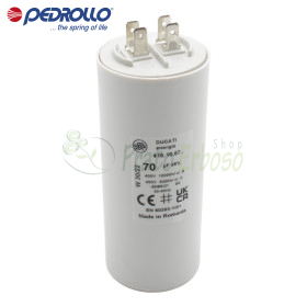 Condensateur 70 F - 70 micro farad 450 VL Pedrollo - 1