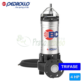 BC 40/35 - Pompă electrică trifazată cu două canale de 4 CP pentru ape uzate Pedrollo - 1