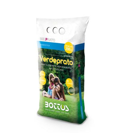 Verdeprato 11-0-0 + 6 Fe - Fertilizante para el césped de 5 kg Bottos - 1
