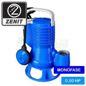 Pompe électrique VORTEX monophasée 50/2/G40V A1BM5NCQTCG - 0,50 CV pour eaux usées Zenit - 1