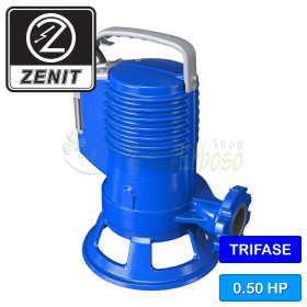 50/2/G40V A1BT5NCQNAE - Pompă electrică VORTEX trifazată de 0,50 CP pentru ape uzate Zenit - 1