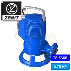 Pompe électrique triphasée VORTEX 75/2/G40V A1BT5NCQNAE - 0,75 CV pour eaux usées Pedrollo - 1