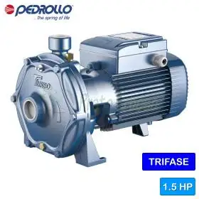 Pompe centrifuge électrique triphasée à double turbine TURBO 6C - 1,5 CV Pedrollo - 1